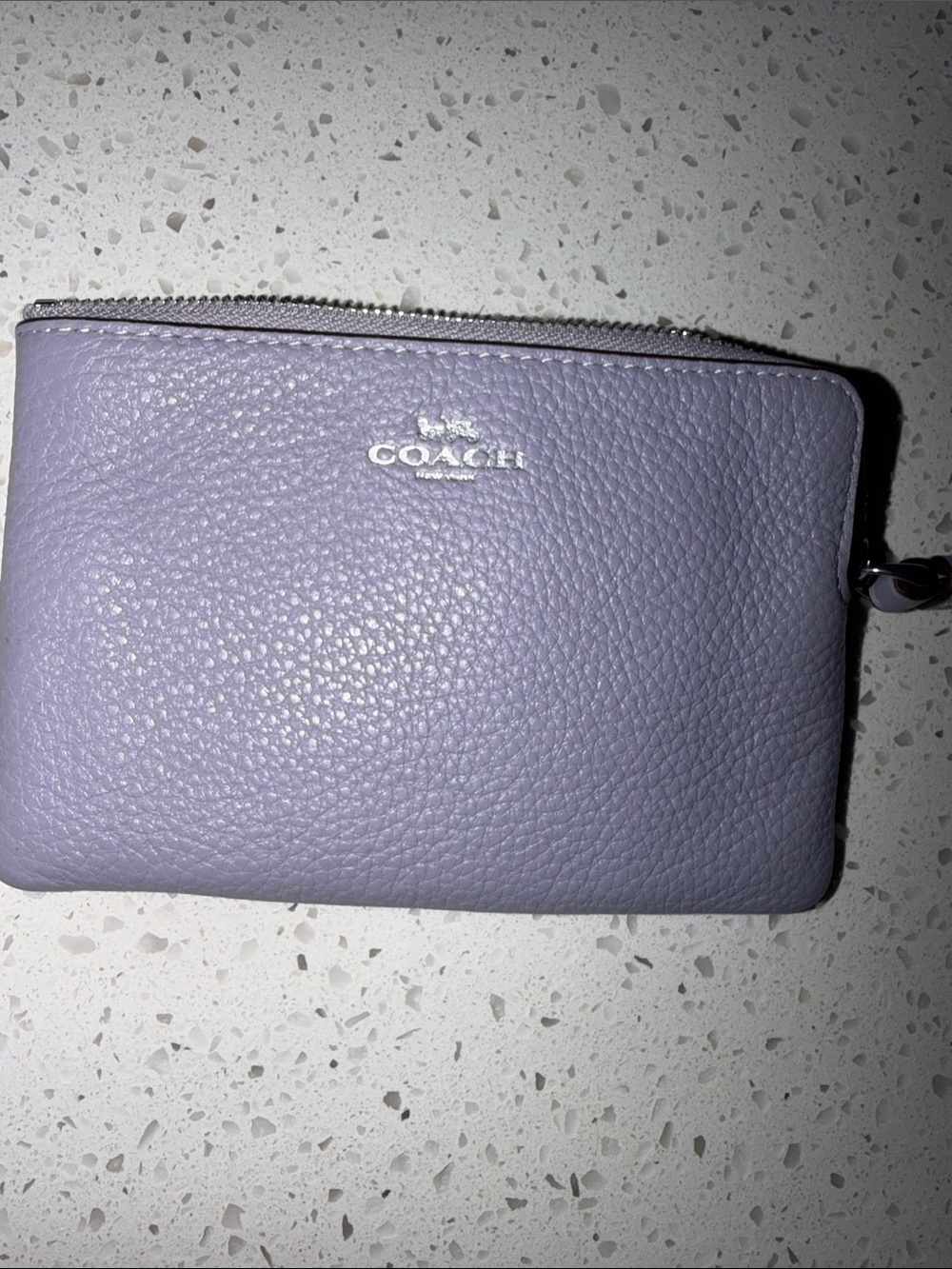 Coach Pebbled Leather Wristlet in Lavender - Picture 5 of 5